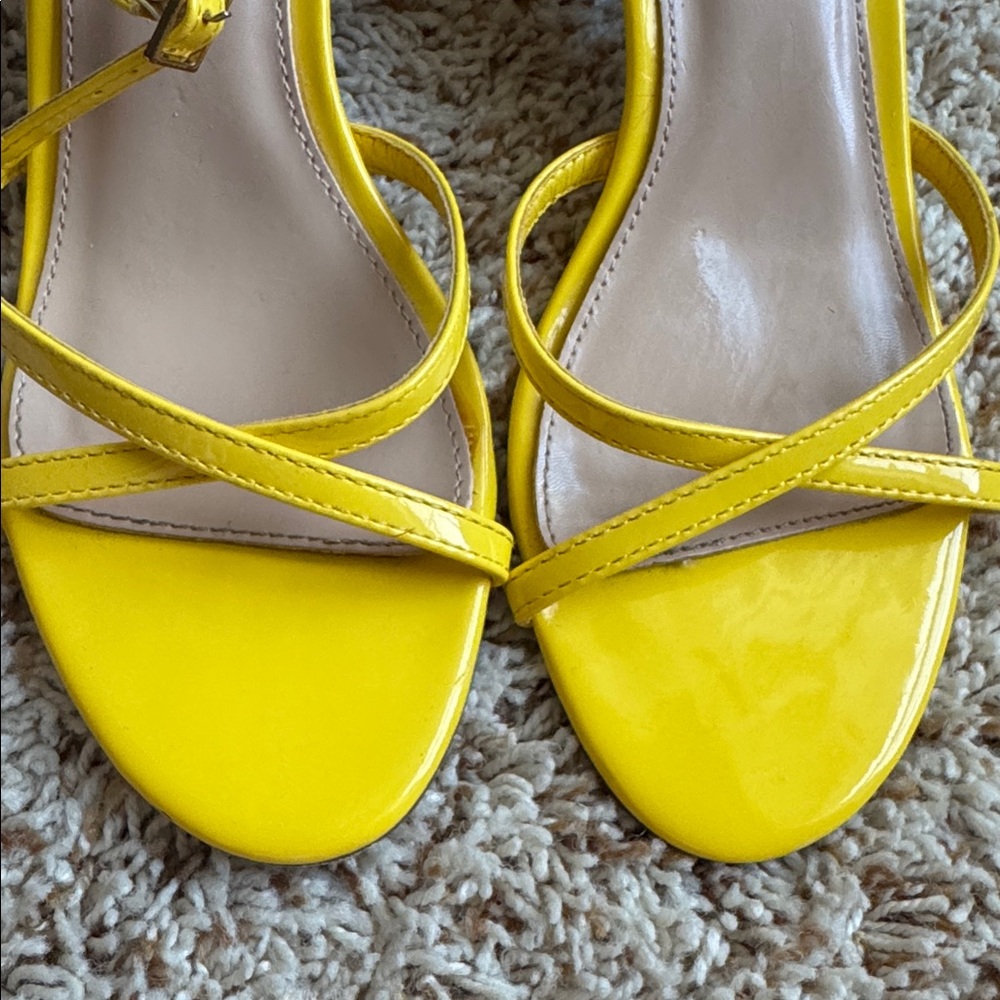 Forever 21 Vibrant Yellow Strappy Sandals - Picture 2 of 6
